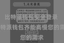 比特派钱包安全登录 比特派钱包齐能高慢您的需求