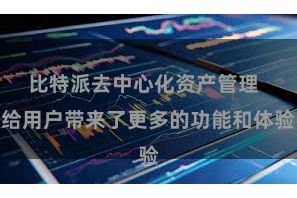 比特派去中心化资产管理 给用户带来了更多的功能和体验