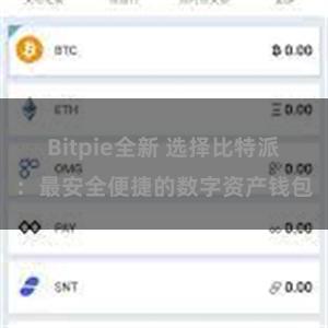 Bitpie全新 选择比特派：最安全便捷的数字资产钱包