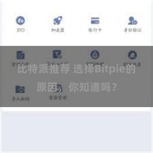 比特派推荐 选择Bitpie的原因，你知道吗？