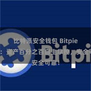 比特派安全钱包 Bitpie钱包：资产百分之百自主掌控，安全可靠！