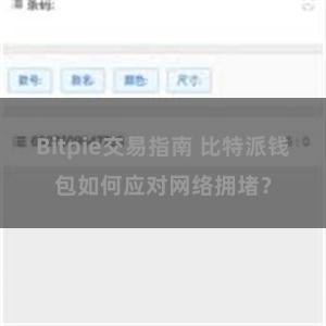 Bitpie交易指南 比特派钱包如何应对网络拥堵？